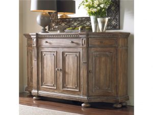 Hooker Furniture Living Room Sanctuary Three-Drawer Shaped Front Gold Chest  3008-85004